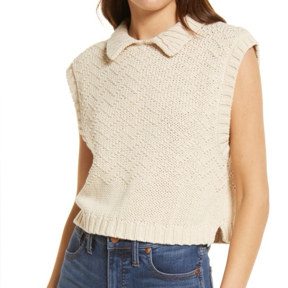 Free People Winding Road Tank in Natural Cream Size Small